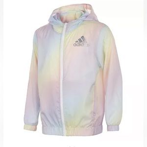 NWOT Adidas  Girls' Big Lightweight Windbreaker Jacket Suze (7/8)